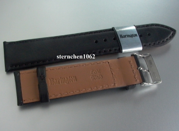 Preview: Barington * Lederband für Uhren * Uhrenarmband * Soft Nappa * schwarz * 20 mm