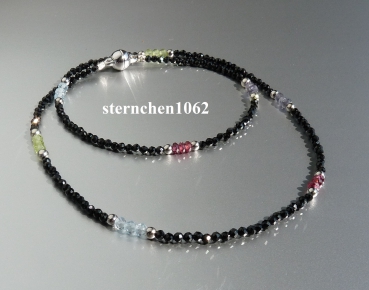 Gemstone Necklaces * Spinel * Tanzanite * Garnet * Peridot * blue Topaz * 925 Silver