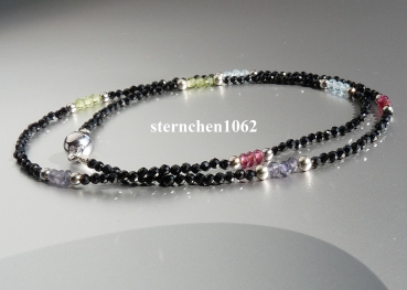 Gemstone Necklaces * Spinel * Tanzanite * Garnet * Peridot * blue Topaz * 925 Silver