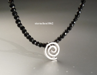 Einzelstück * Edelstein Kette * Spinell * Brillant * 925 Silber