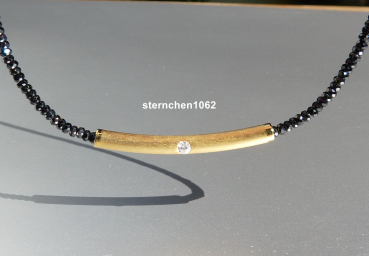 Edelstein Kette * Spinell * Zirkonia * 925 Silber