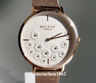 Regent * Metal * Milanese tape * rose colored * Quartz * 12211085 * Ladies watch