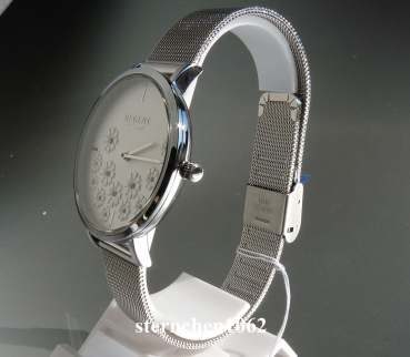 Preview: Regent * Metall * Milanaiseband * Quarz * 12221141 * Damen-Armbanduhr