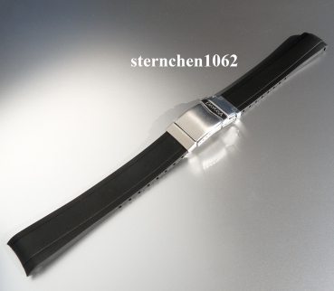 Davosa * watch strap * Ternos rubber band * black * 20 mm