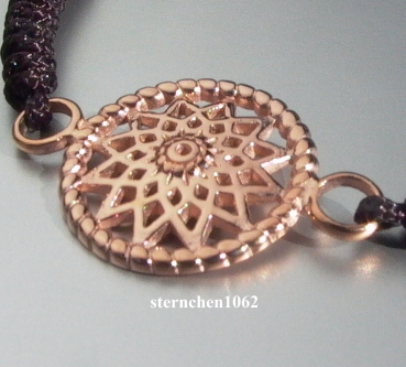 Preview: Dreamcatcher Bracelet * Steel rose ion plating * textile black * Star * 2,0 cm