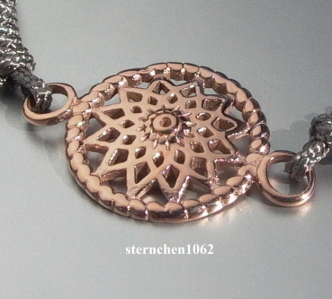 Preview: Dreamcatcher Bracelet * Steel rose ion plating * textile gray * Star * 2,0 cm