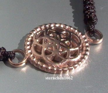 Preview: Dreamcatcher Bracelet * Textile Blackt * Flower * Steel rose  *