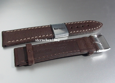 Preview: Barington * Lederband für Uhren * Uhrenarmband * Wasserbüffel * dunkelbraun * 18 mm