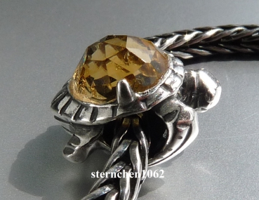 Preview: Trollbeads * Weisheit und Gelassenheit * 925 Silber/Citrin