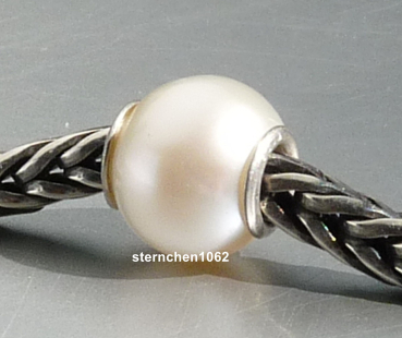 Preview: Original Trollbeads * Weiße Perle * 45