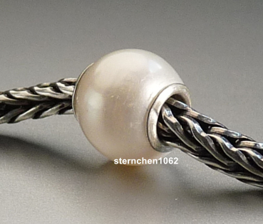 Preview: Original Trollbeads * Weiße Perle * 47