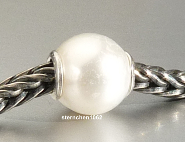 Preview: Original Trollbeads * Weiße Perle * 48