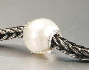 Preview: Original Trollbeads * Weiße Perle * 48