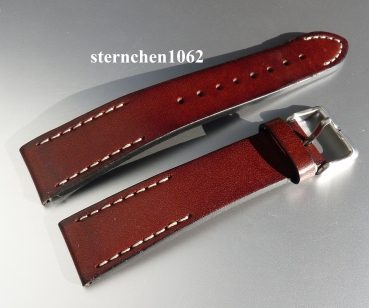 Barington * Lederband für Uhren * Uhrenarmband * Woodstock * dunkelbraun * 20 mm