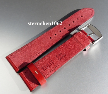 Barington * Lederband für Uhren * Uhrenarmband * Woodstock * rot * 18 mm