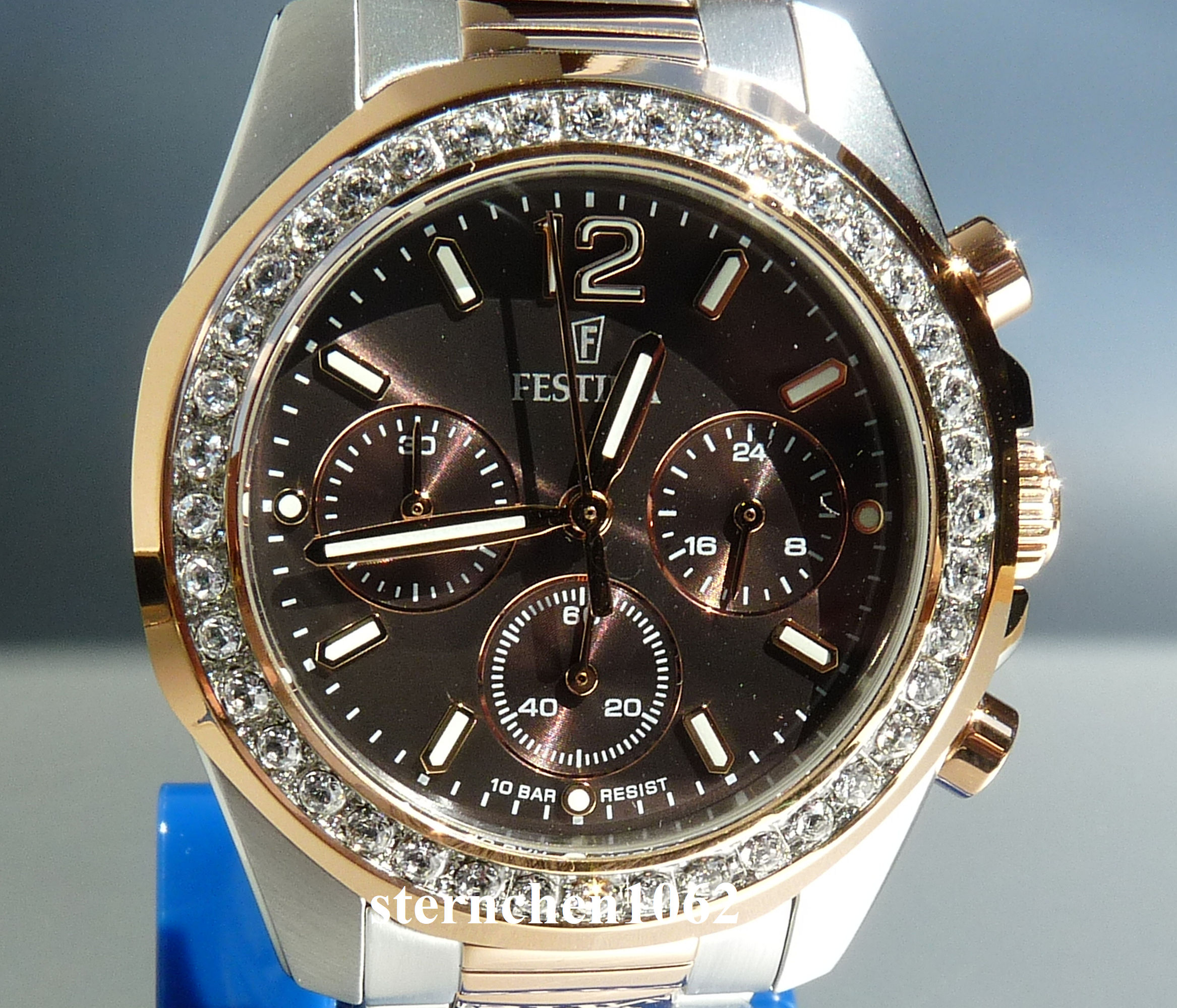 Sternchen 1062 - Festina * F20608/1 * Boyfriend Chronograph * Zirkonia 