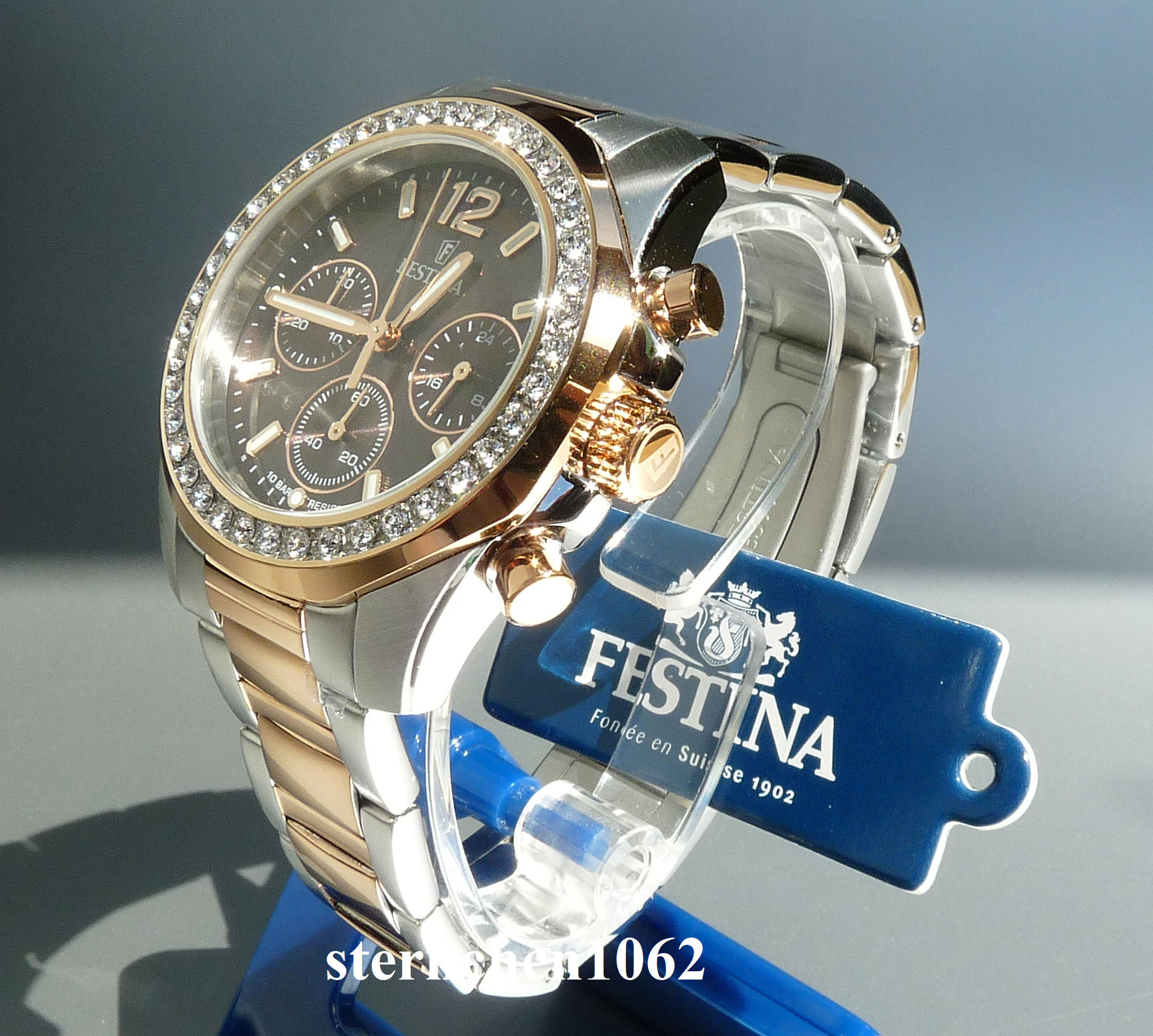 Sternchen 1062 - Festina * F20608/1 * Boyfriend Chronograph * Zirkonia 