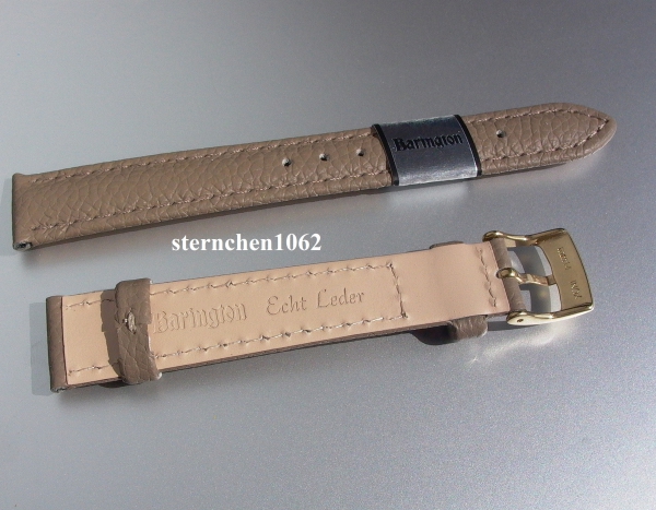 Barington * Leather watch strap * Fancy * mud * 16 mm