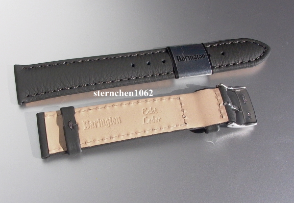 Barington * Leather watch strap * Fancy * grey * 18 mm