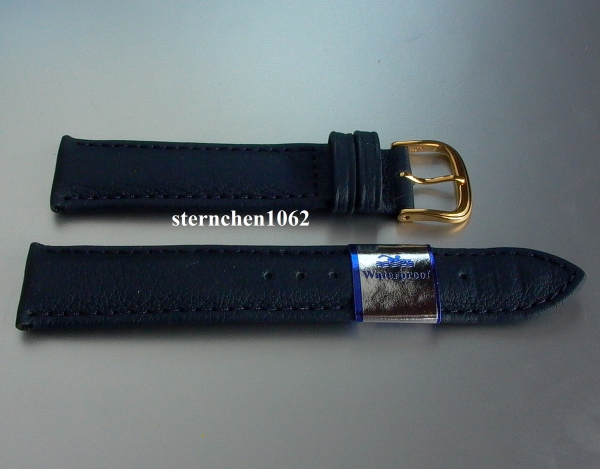 Barington * Leather watch strap * Imperator * blue * 20 mm