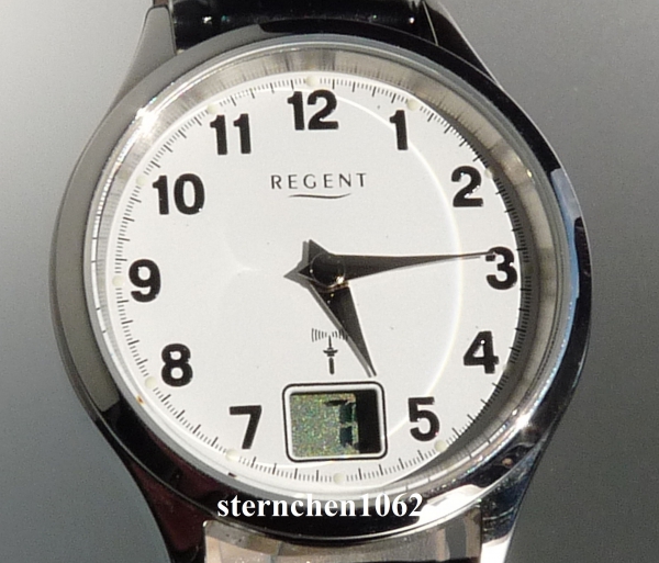 Regent * Stainless steel leather * Radio Controlled * 12030072 * Ladies watch *