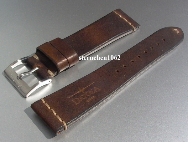 Davosa * watch strap * Vintage Style leather * dark brown * 22 mm