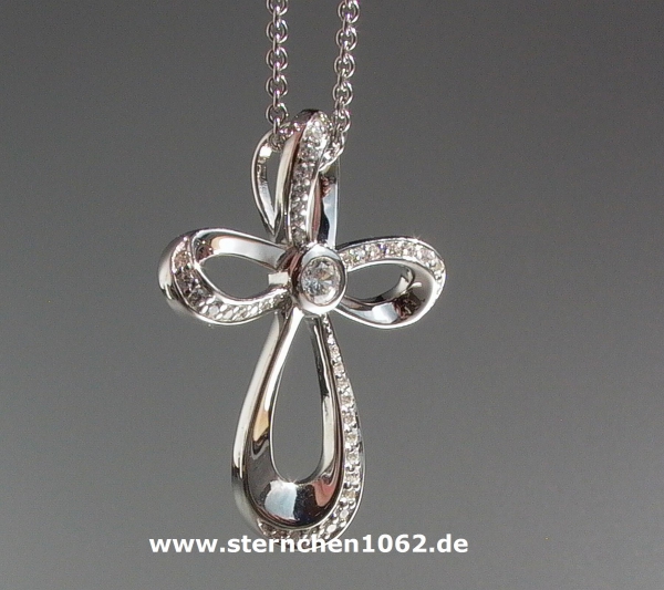 Viventy Necklace with Cross Pendant * 925 Silver * Zirconia * 770722