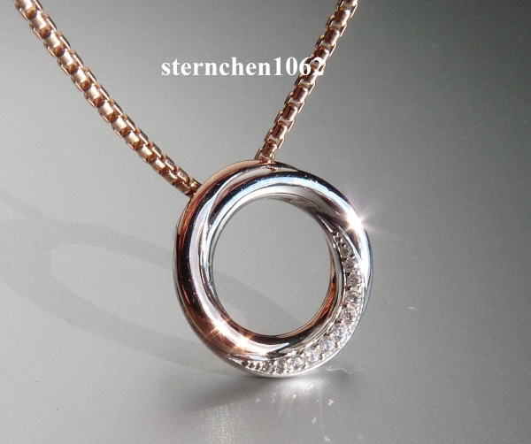 Viventy Necklace with pendant  * 925 Silver * rosé gilded * Zirconia * 777862