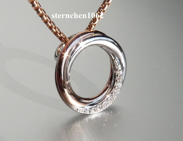 Viventy Necklace with pendant  * 925 Silver * rosé gilded * Zirconia * 777862