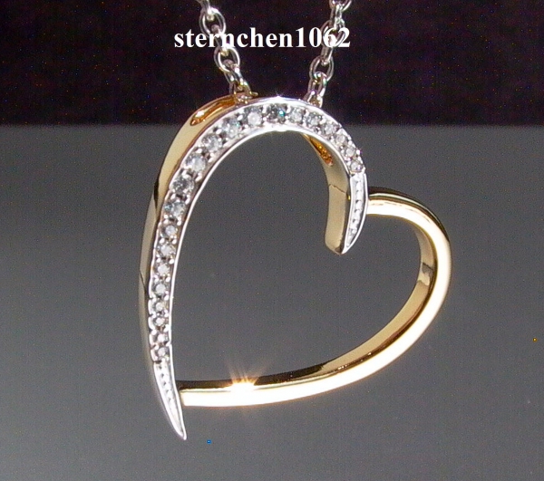 Viventy Necklace with heart Pendant * 925 Silver * gold plated * Zirconia * 780512
