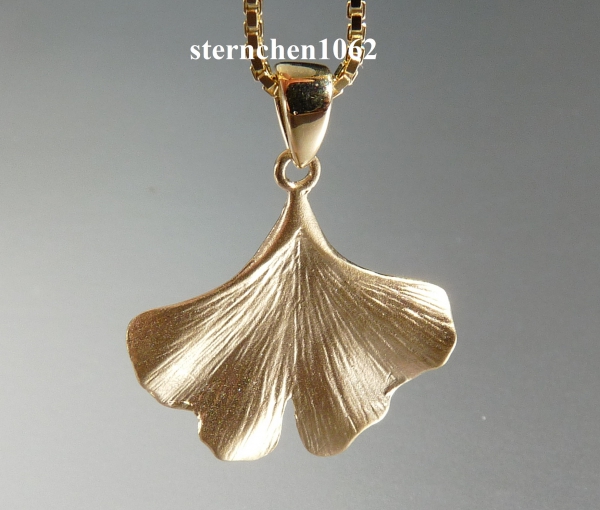 Ginkgoblatt Anhänger * 585 Gold