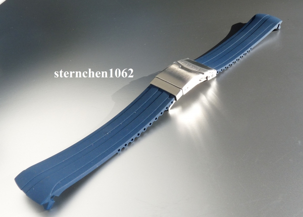 Davosa * Uhrenarmband * Argonautic Kautschuk Band * blau * 22 mm