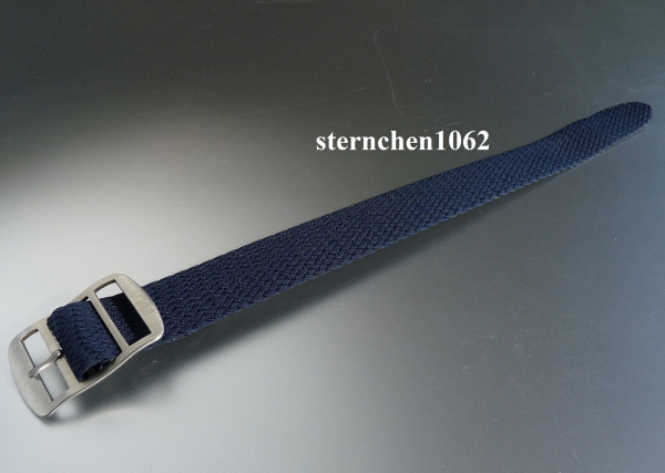 Eulit * Perlon * Durchzugsband Uhrenarmband * Baltic * Navy-blau * 20 mm