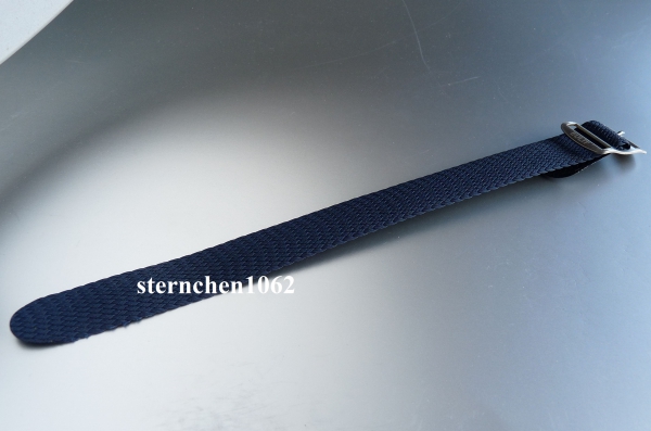 Eulit * Perlon * Durchzugsband Uhrenarmband * Baltic * Navy-blau * 18 mm