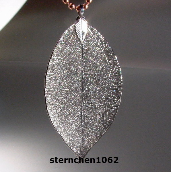 Flower Child Pendant * stainless steel * rhodium * leaf * Size M