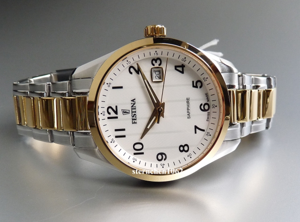 Festina * Men's wristwatch * Swiss Made * F20027/1 * Sapphire glass * bicolor * Quartz