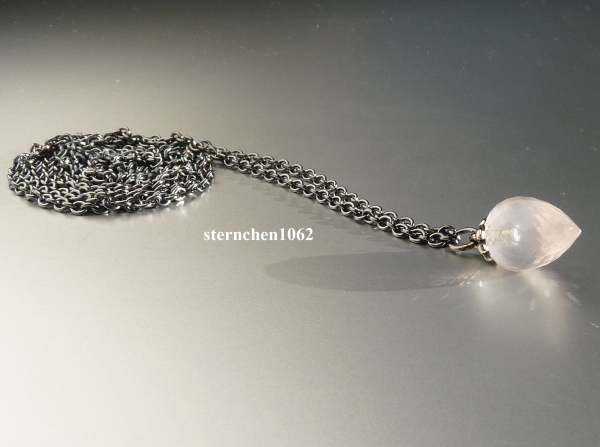 Trollbeads * Fantasy Necklace with Rose Quartz * 110 cm *