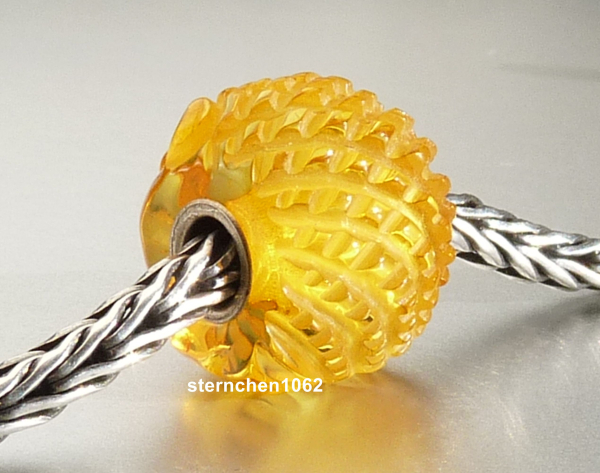 Original Trollbeads * Gravierter Bernstein / Amber * OOAK * XXL * 900