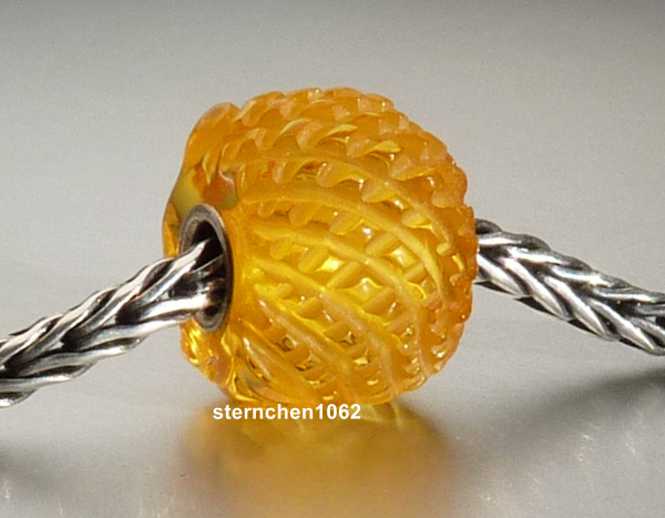 Original Trollbeads * Gravierter Bernstein / Amber * OOAK * XXL * 900