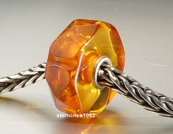 Original Trollbeads * Gravierter Bernstein / Amber * OOAK * XXL * 904