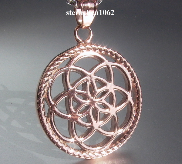 Dreamcatcher Pendant * Steel rose ion plating * Flower * 3,5 cm