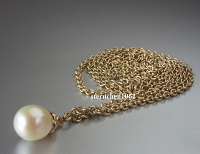Original Trollbeads * Kette mit Perle, Gold * 100 cm