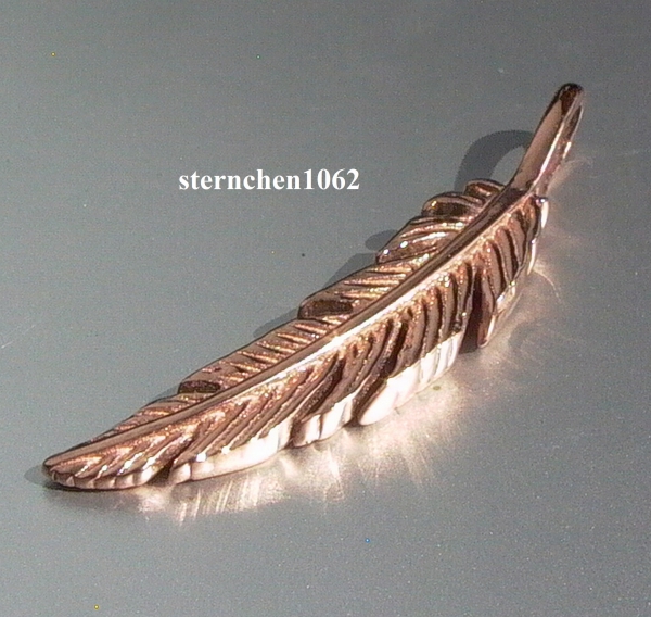 Dreamcatcher Pendant * Steel rose ion plating * Feather * 3,5 cm