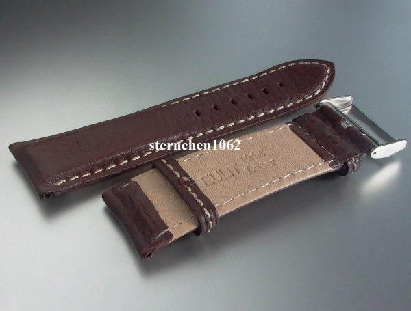 Eulit * Leather watch strap * Imola * dark brown * 30 mm XL