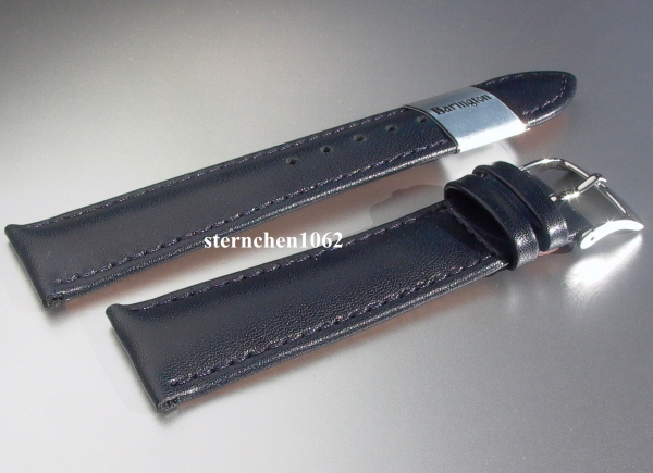 Barington * Leather watch strap * Calf Resisto * blue * 8 mm