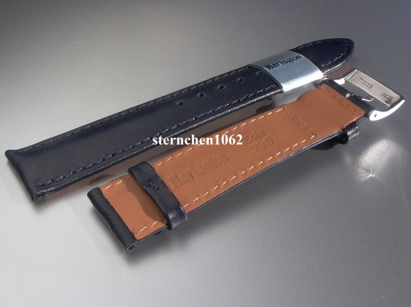 Barington * Leather watch strap * Calf Resisto * blue * 10 mm
