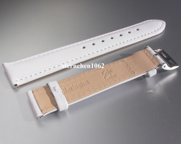 Barington * Leather watch strap * Calf Resisto * white * 16 mm