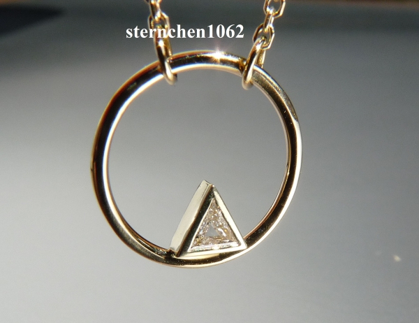 Necklace * chain with pendant * brilliant * 585 gold * 41 + 45 cm