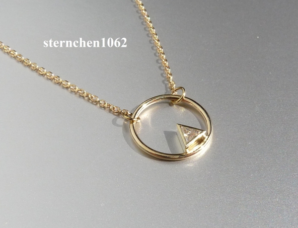 Necklace * chain with pendant * brilliant * 585 gold * 41 + 45 cm