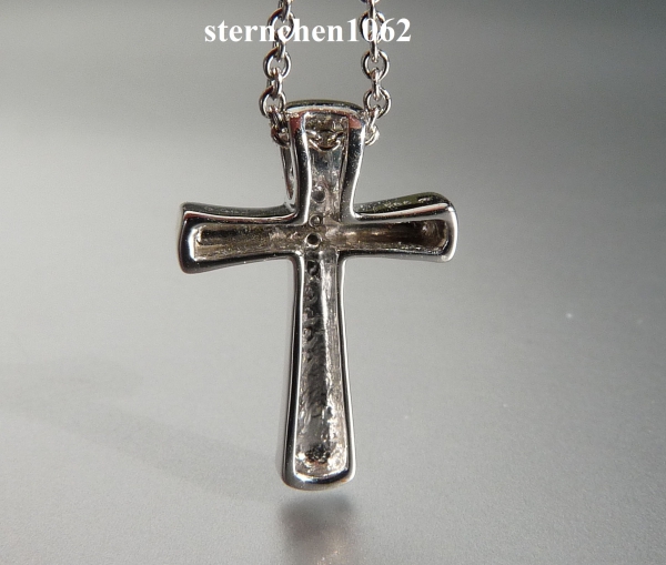 Crucifix pendant * 585 white gold * Brillant